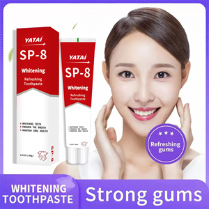 Dentifrice blanchissant personnalisé en gros au bicarbonate de soude SP-8, menthe verte, haleine fraîche, élimine les taches dentaires, protège les gencives, soin buccal - Product Image 1