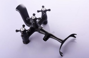 produits de vente en arabie saoudite de Salle De <span class=keywords><strong>Bain</strong></span> Monté Au Sol Noir Robinet De Baignoire avec <span class=keywords><strong>Douche</strong></span> À Main <span class=keywords><strong>Autoportant</strong></span> - Product Image 4