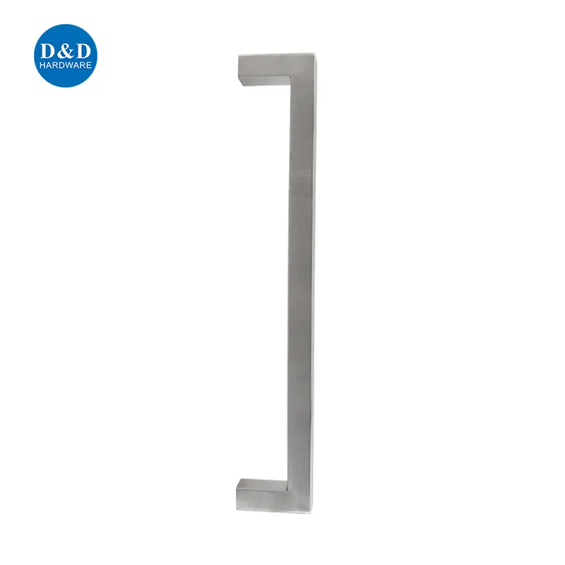Stainless Steel Square Exterior Hardware Tube Door Accessories Glass Fitting Pull Handle
