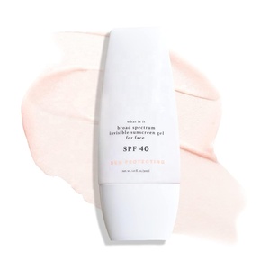 Gel mineral orgánico Protector solar facial de amplio espectro SPF 50 40 Clear Glow Face Sun Block Cream <span class=keywords><strong>para</strong></span> pieles sensibles y propensas al acné - Product Image 1