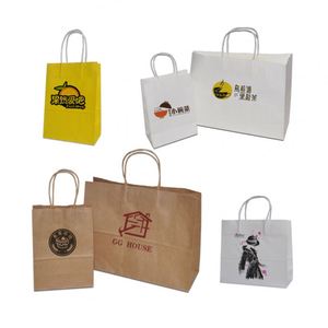 Wholesale Luxury Reusable Custom Logo Shopping & Craft Bags with Handles Brown Kraft Paper Eco-Friendly Gift Bags - Product Image 6