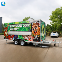 Remorque alimentaire mobile pour glaces molles avec fenêtre de service spéciale, cuisine de concession mobile pour centre commercial, boutique de desserts glacés éphémère