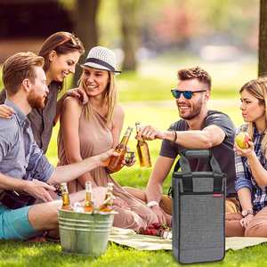 High Capacity Thermal Bag Cooler Bag Portable Camping Picnic Outdoor Traveling Accessory Universal Wine Bottle Insulated Bag - Product Image 5