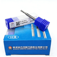 Fresa de extremo plano de carburo sólido de 2 filos con vástago recto ZCC.CT AL-2E-D2.5&2F-2.5MM*4.0*7.0*50 para aluminio, compatible con OEM y ODM