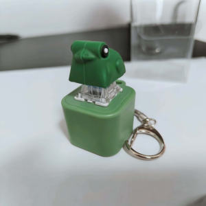 Nueva tendencia recargable Croak Frog colgante llavero sonido luz funciones personalizadas plástico Keycaps juguetes Axis Tester llavero - Product Image 4