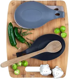 Rak Sendok Porta Cuchara批发厨房工具汤架硅胶厨房勺架烹饪用具硅胶勺架
