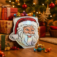 Sachet Doypack en forme de Père Noël, à faible MOQ, résistant à l'humidité, pour l'emballage de bonbons et aliments pour enfants, idéal pour les petites entreprises et les cadeaux.