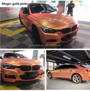 غلاف فينيل ممتاز عالي اللمعان * 18 متر من الفينيل باللون الذهبي والوردي المرجاني - Product Image 6