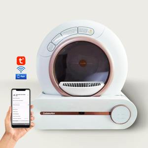 Лидер продаж, умный автоматический экологически чистый пластиковый ящик для кошачьего туалета, закрытый блок управления приложением, сертифицированный CE FCC - Product Image 4