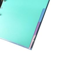 Logo personnalisé 4D élastique boucle Clip A4/A5 papeterie fabrication de fichiers feuilles mobiles couverture rigide reliure à anneaux cahier en cuir PP