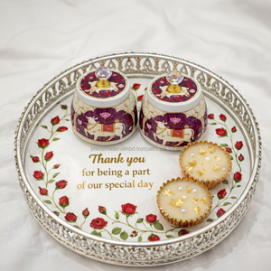 German silver <b>tray</b> custom design for gifting - Product Image 1