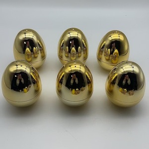 Œufs de Pâques dorés brillants décoratifs 2025, œufs métalliques dorés pour les fournitures de fête de Pâques, faveur, œufs dorés en plastique - Product Image 2