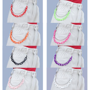 Cadena de cintura fluorescente de acrílico para mujer, cadena corporal punk colorida para uso diario, disponible en varios colores - Product Image 1