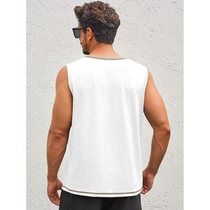 2025 Người Đàn Ông Của Không Tay Tập Thể Dục Tank Tops Giản Dị Cơ Bản Mùa Hè Bãi Biển Phòng Tập Thể Dục Cơ Bắp Henley Áo Sơ Mi Cho Thể Dục Dụng Cụ Quần Áo - Product Image 1