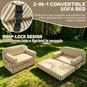 Divano Letto Gonfiabile 2-in-1 con Rivestimento in Tessuto Ecologico e Resistente, Materassino Galleggiante Portatile per Piscina, Lago, Spiaggia - Product Image 6
