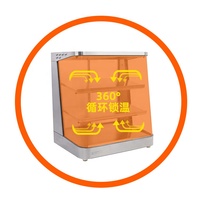 Présentoir Chauffant Commercial en Verre Chef Prosentials pour Plats Chauds, Pizzas, Pâtisseries et Pains – Vitrine Professionnelle pour Hôtels, Restaurants et Buffets