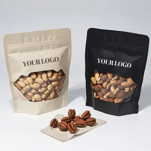 Custom Dried Food Snack Pouch Plastic Sealing Bag Cashew Nuts Packaging Bag Stand Up Pouch