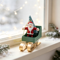 Nouvelle décoration de Noël créative et populaire de style nordique, en fer, en forme de traîneau, personnalisable