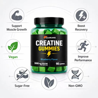 Gummies de créatine monohydrate végétaliennes à marque privée 5000mg saveur myrtille – Complément pré-entraînement pour la croissance et la récupération musculaire