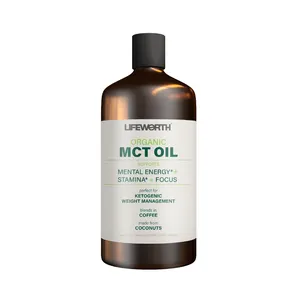 Lifeworth Pure Natural Fractionated Coconut MCT Oil 16Oz Carrier oil c8 uk