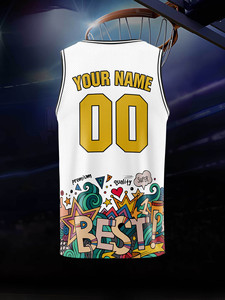Nhóm Tùy Chỉnh Tên Và Số In Bóng Rổ Vest Thoải Mái Phù Hợp Thoáng Khí Nhanh Chóng Làm Khô Đội Đào Tạo Thể Thao Giải Trí Unisex - Product Image 5