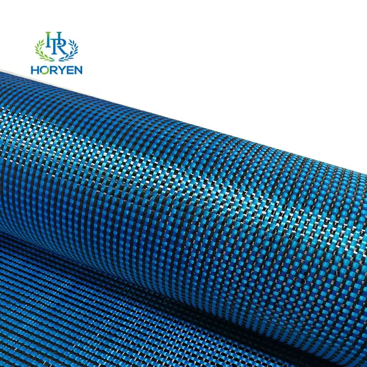 Fabrik Direkt vertrieb Carbon faser Stoff Lake Blue Aramid Carbon Fiber Fabric Roll