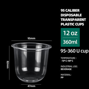 Tùy chỉnh bán buôn của dùng một lần trong suốt nhựa Mini Cake <span class=keywords><strong>cup</strong></span> Ice Cream tráng miệng <span class=keywords><strong>cup</strong></span> 12oz nhựa Tumbler với nắp - Product Image 3