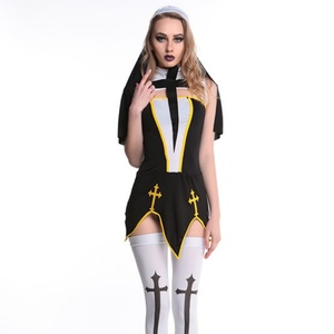 Costume di Halloween donne terrore <span class=keywords><strong>Sexy</strong></span> <span class=keywords><strong>suora</strong></span> Cosplay per spettacoli teatrali abiti - Product Image 1