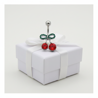 Anneau de nombril Cherry Belly, nouveau piercing tendance pour femmes, bijoux de corps à la mode, acier chirurgical, bijoux de corps pour femmes et hommes