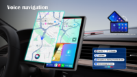 Appareils de navigation portables de 7 pouces avec CarPlay sans fil, navigation vocale Android, angle d'affichage réglable, interface utilisateur rotative, lecteur multimédia pour voiture
