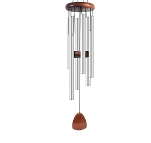 Campana de Viento de Aluminio Grande, Instrumento de Terapia de Sonido para Relajación, Decoración Colgante para Exteriores, Hogar y Jardín - Product Image 1