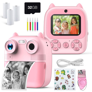 印刷用紙付きポータブルインスタント印刷カメラ48MP HD子供ビデオカメラ子供自分撮り - Product Image 2