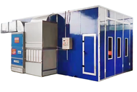 Cabine de peinture professionnelle de luxe - Puissance de cuisson turbo de 48 kW, design intérieur haut de gamme, certifiée CE pour atelier de carrosserie automobile haut de gamme