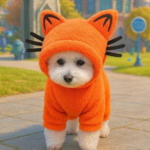 Ropa para mascotas para otoño e invierno, perros pequeños, cachorros, perros y gatos felices, ropa cálida y cómoda, franela corta - Product Image 2