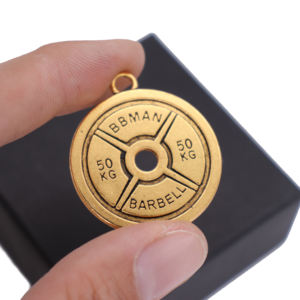 Collier faisant du métal écologique 50KG Train dur ou aller à la maison plaque de poids charme Fitness Gym inspirer pendentif - Product Image 6