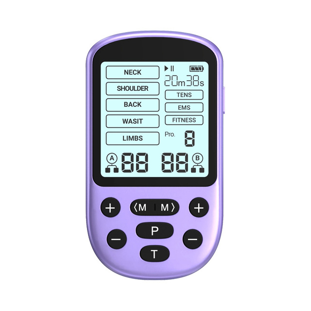 Electric TENS EMS Massage Device 2 Channel Physiotherapy Pulse Machine for Pain Muscle Fatigue Relief 24 Modes 20