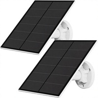 Panneau solaire pour caméra de sécurité 5W, panneaux solaires USB pour ports Micro USB et USB-C, batterie rechargeable pour caméra extérieure