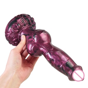 Nuevo estilo de consolador de silicona suave, juguete portátil, plug anal de fantasía, juguetes sexuales anales, consolador de pene animal con nudo grande para mujer - Product Image 3
