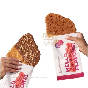 Oil-proof <strong>Grease</strong> Proof Kraft Paper Flat Snack Burger Sandwich Biodegradable Donut Bread Takeaway Flat Croissant Bag - Product Image 6