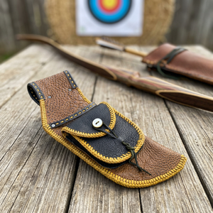 ESHALZ IMPEX HUNTING Archery OEM Flacon à flèches de 40 cm en cuir de vache véritable de haute qualité, entièrement personnalisé, Modèle 42126 - Product Image 1