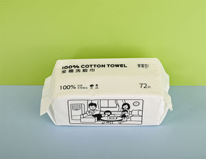 Serviette de nettoyage du visage douce et jetable sans poils 100% coton de haute qualité, absorbant fort et sans poils - Product Image 3