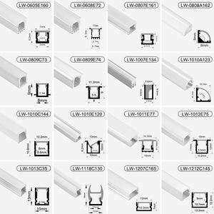 Perfil LED de aluminio montado empotrado de Venta caliente, pared de techo, luz LED lineal decorativa, perfil de aluminio - Product Image 4