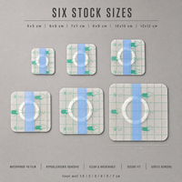 Patch auto-adhésif transparent en film PU mince pour points d'acupuncture, imperméable et vierge, pour application sur le nombril