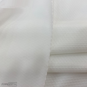 160gsm 도매 축구 저지 소재 폴리에스터 화이트 컬러 승화 용 사이클링 원단 - Product Image 2