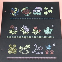 Kit de pochoirs de peinture DIY pour enfants avec motifs animaux, album photo, 8 modèles, 1 ensemble
