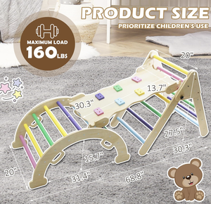 Marco <span class=keywords><strong>de</strong></span> <span class=keywords><strong>madera</strong></span> plegable <span class=keywords><strong>Estructuras</strong></span> <span class=keywords><strong>de</strong></span> juego Interior Niño Escalada Gimnasio Bebé Escalada Juguetes <span class=keywords><strong>Madera</strong></span> <span class=keywords><strong>Pikler</strong></span> Triángulo Escalada Conjunto - Product Image 3