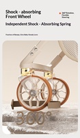 Poussette bébé pliable et légère avec cadre métallique robuste, siège inclinable bidirectionnel, possibilité de s'asseoir/décrocher, design compact et pliable.