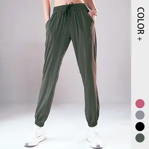 Nuovi pantaloni sportivi in Nylon Spandex da allenamento ad asciugatura rapida pantaloni da tuta con coulisse