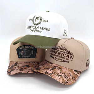 OEM Custom Embroidered 5 Panel Cotton Curved Brim Outdoor Running Dad <b>Hat</b> Bulk Two Tone Sports Baseball Caps - Product Image 1
