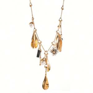 Trendy Retro Female Clavicle Chain Necklace Personalized Flower Geometry <b>Pendant</b> Exaggerated <b>Pearl</b> Leaf Fashion <b>Pendants</b> <b>Charms</b> - Product Image 1